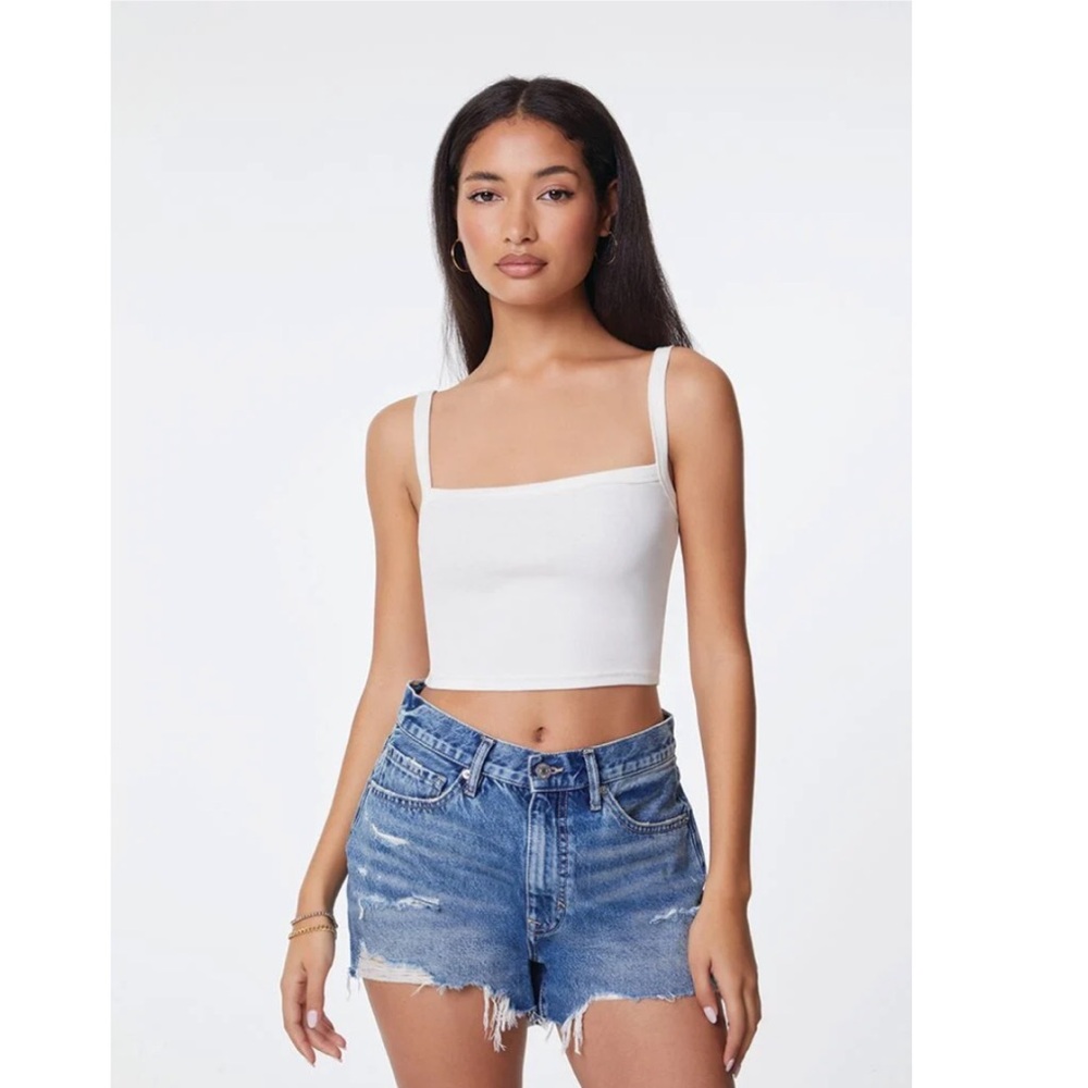 Forever 21 Distressed High-Rise Denim Shorts